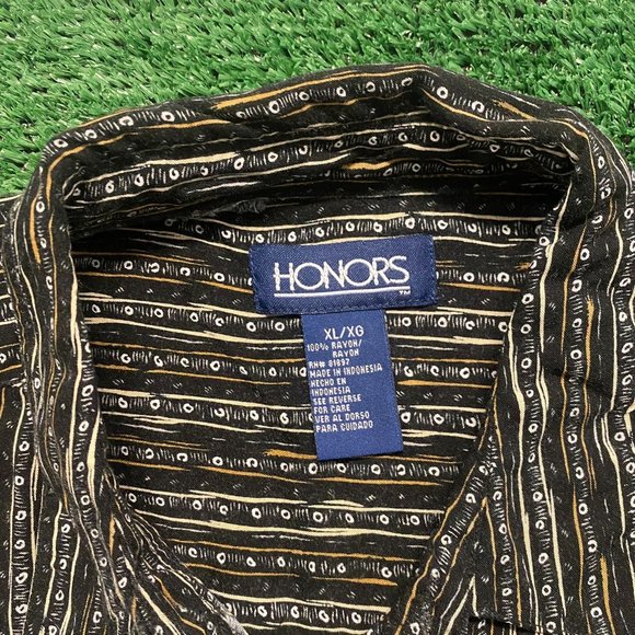 Striped Dots Vintage Baggy Casual Shirt - Picture 3 of 4